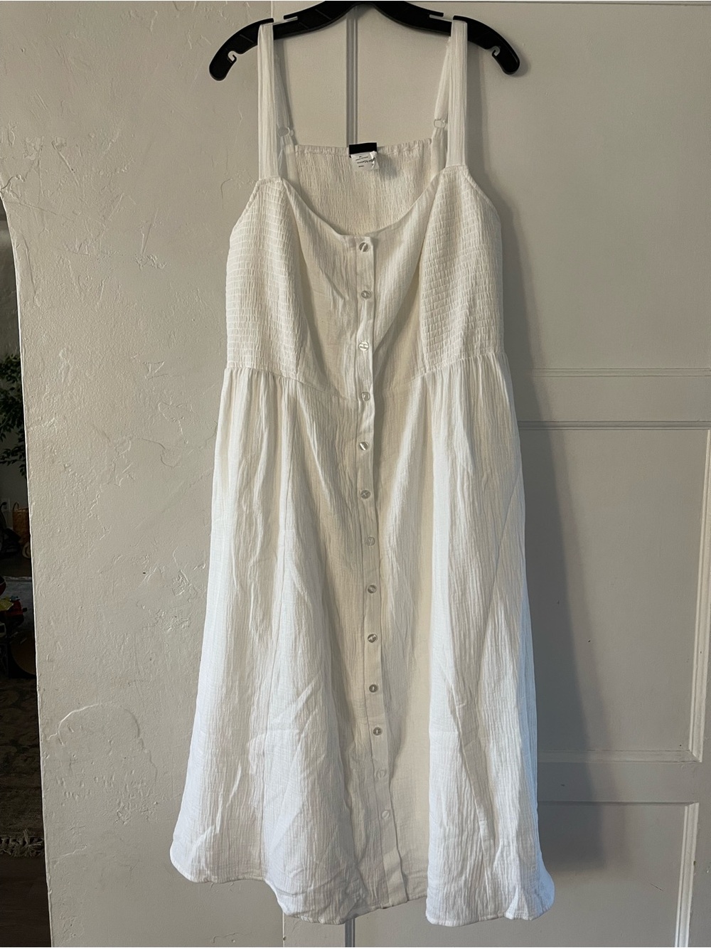 Torrid white cotton gauze midi dress